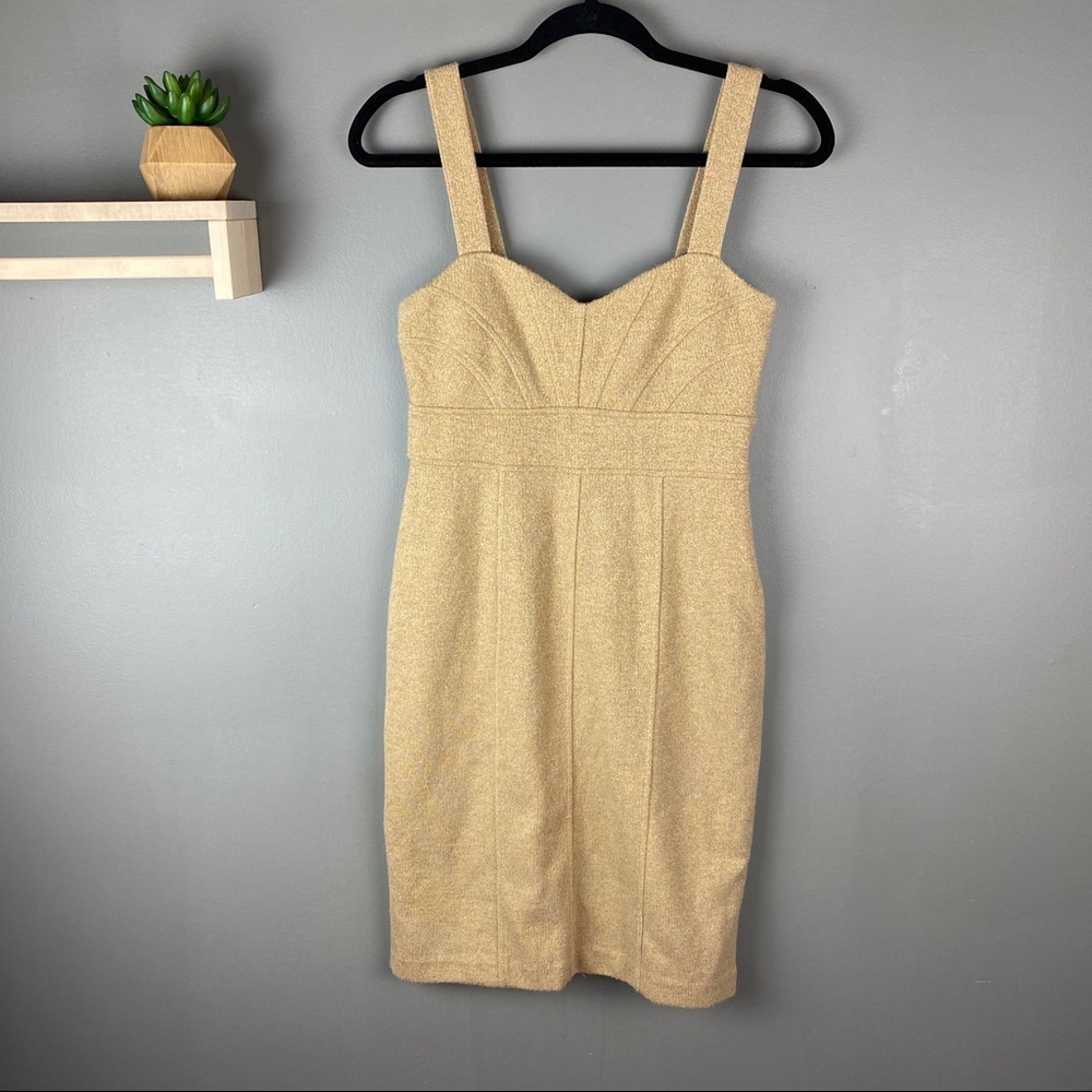 Banana Republic metallic‎ gold mini dress size 4